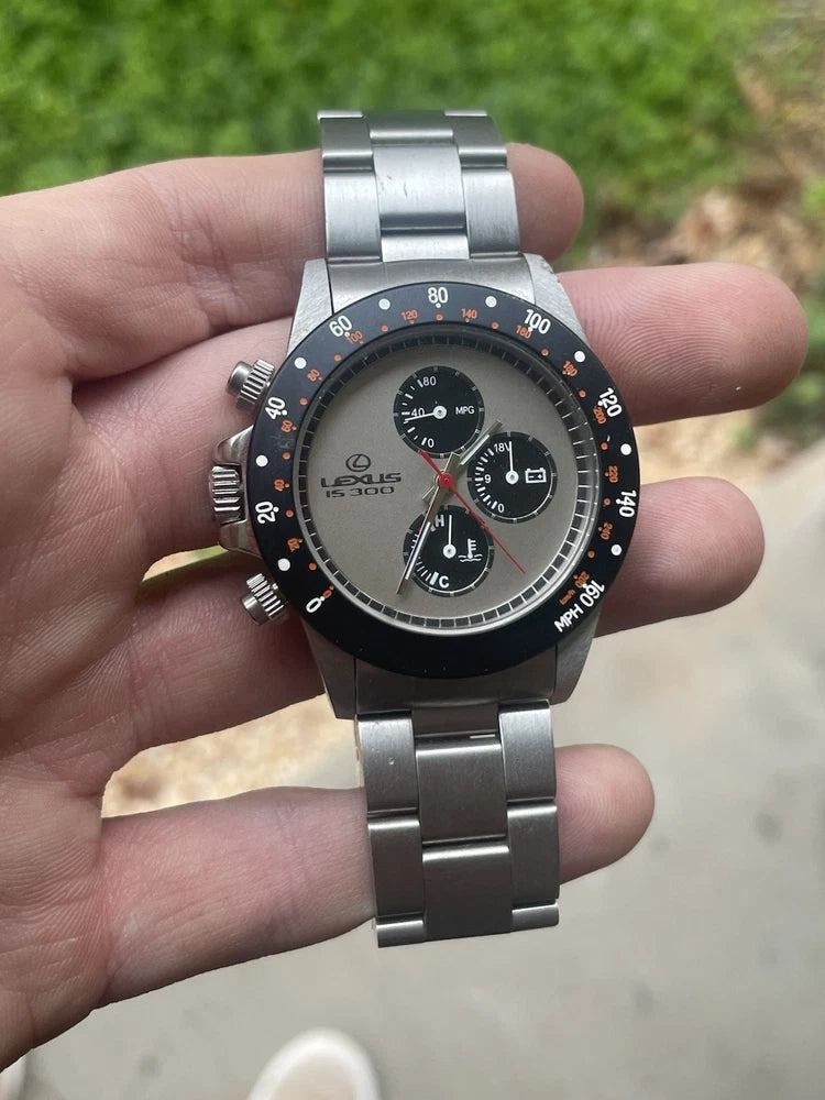 RARE Lexus IS300 Chronograph Wristwatch Analog Display NEW BATTERY SERVICED