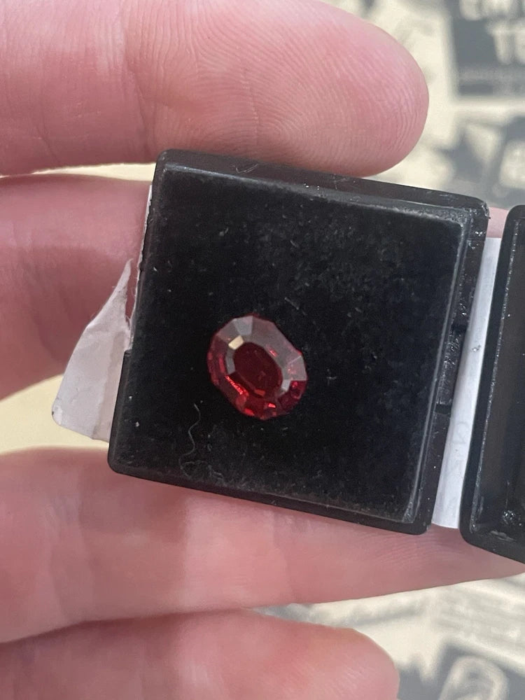 100% Natural 2.36ct 8.5x6.8mm Red Garnet Mozambique Custom Cut Unusual Shape