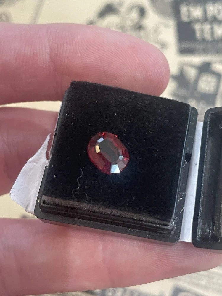 100% Natural 2.36ct 8.5x6.8mm Red Garnet Mozambique Custom Cut Unusual Shape