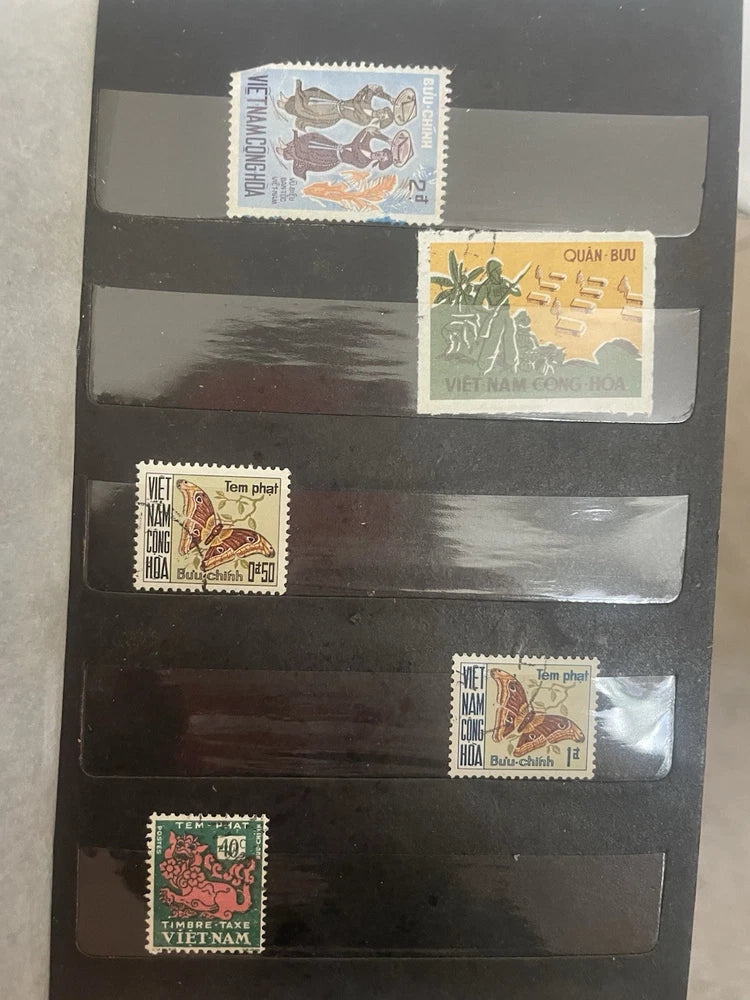 1950s & 60s Viet Kong Stamp Album Collection & First Day Issue Vietnam War