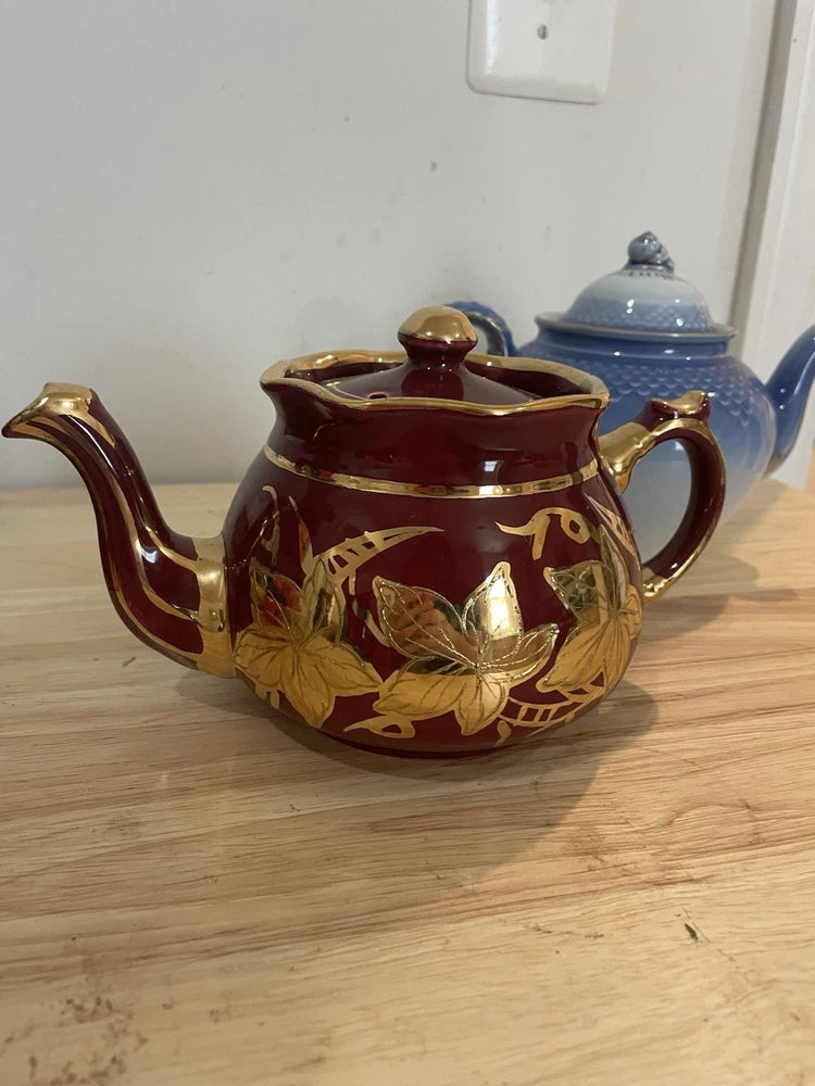 2 Porcelain Decorative Tea Pots Copenhagen Denmark & Arthur Wood England