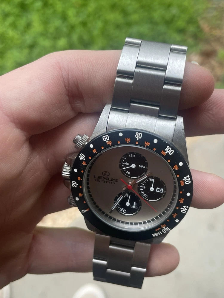 RARE Lexus IS300 Chronograph Wristwatch Analog Display NEW BATTERY SERVICED