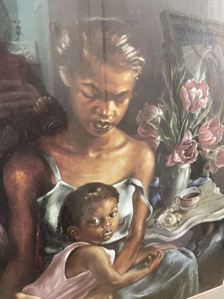 "Beulah's Baby” Primrose McPherson Paschal 35x31” Print Framed African American