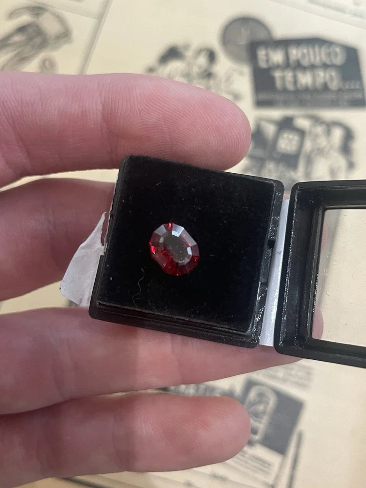 100% Natural 2.36ct 8.5x6.8mm Red Garnet Mozambique Custom Cut Unusual Shape