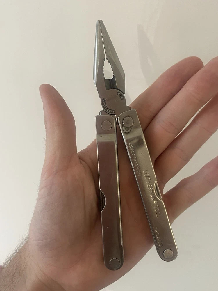 VTG Leatherman Steel Multi-Tool USA Made Portland Oregon Fawcett Leather Case