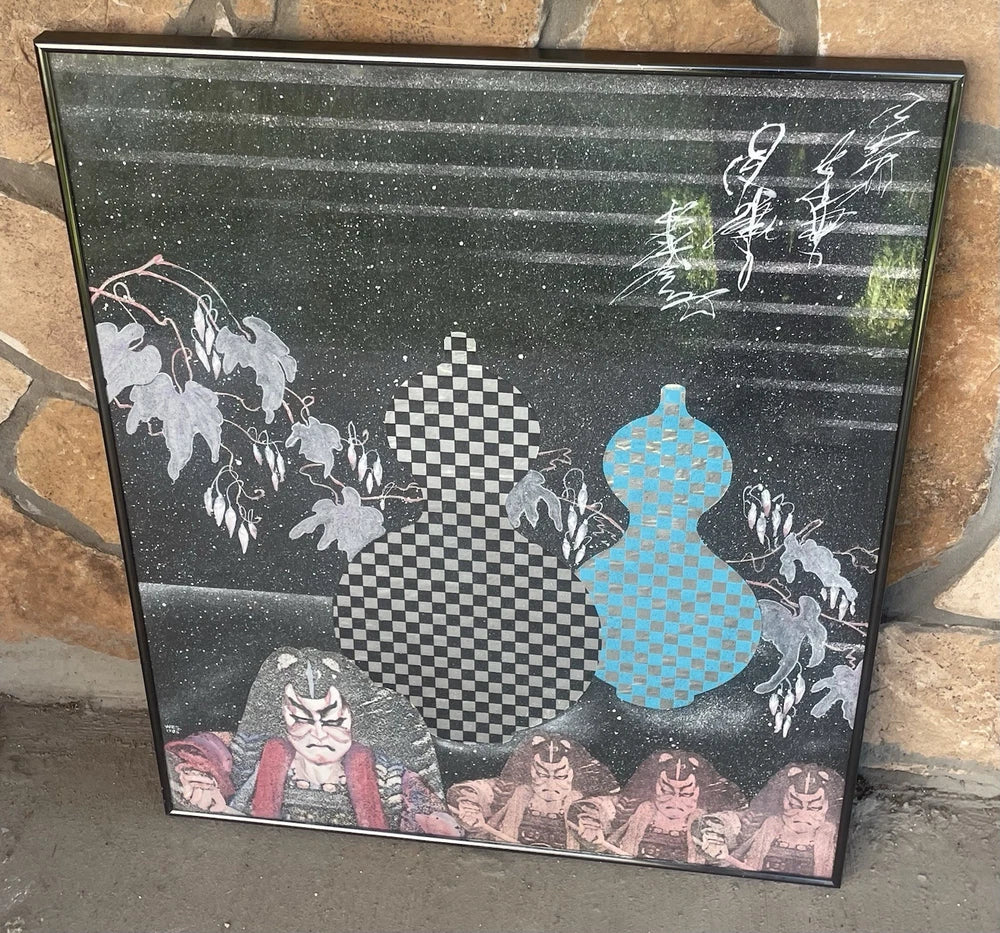 Original Multi-Media Artwork WES 1985 Contemporary Collage Abstract Art 32x27”
