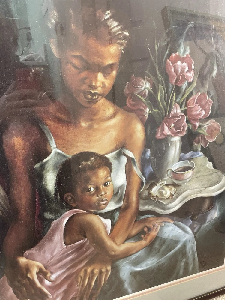 "Beulah's Baby” Primrose McPherson Paschal 35x31” Print Framed African American