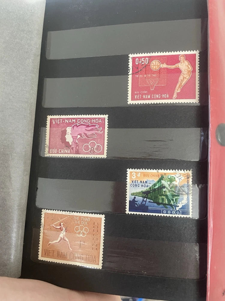 1950s & 60s Viet Kong Stamp Album Collection & First Day Issue Vietnam War
