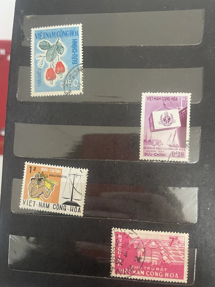 1950s & 60s Viet Kong Stamp Album Collection & First Day Issue Vietnam War