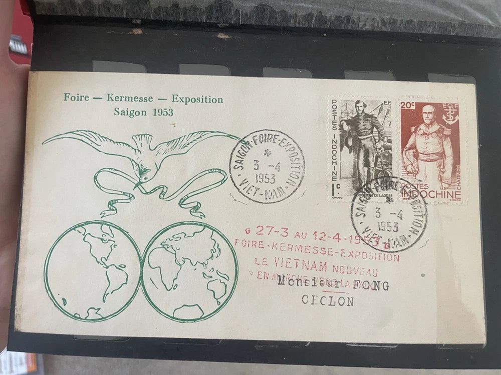 1950s & 60s Viet Kong Stamp Album Collection & First Day Issue Vietnam War