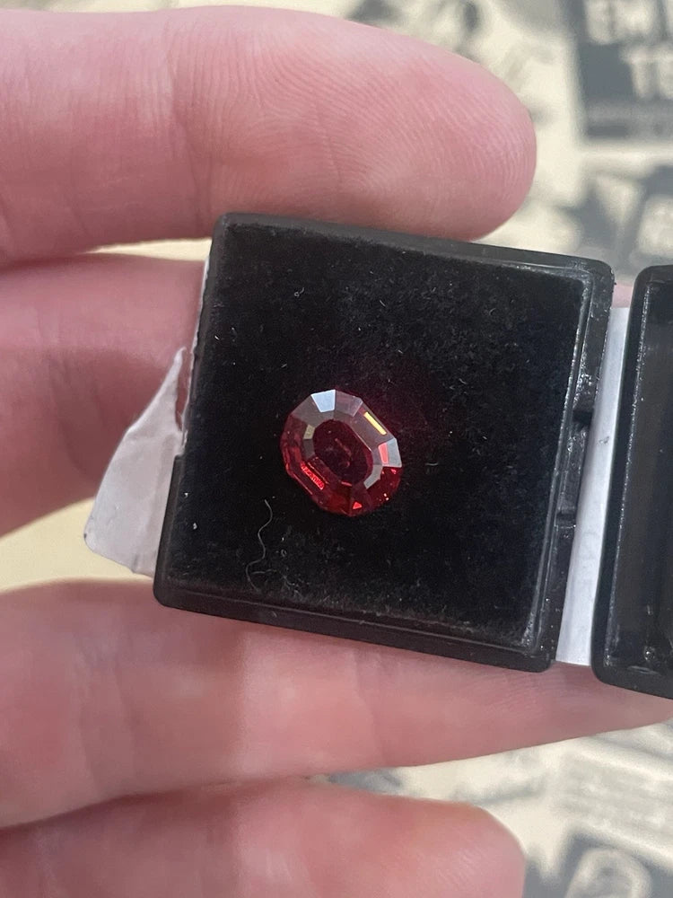 100% Natural 2.36ct 8.5x6.8mm Red Garnet Mozambique Custom Cut Unusual Shape