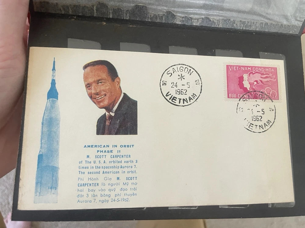 1950s & 60s Viet Kong Stamp Album Collection & First Day Issue Vietnam War