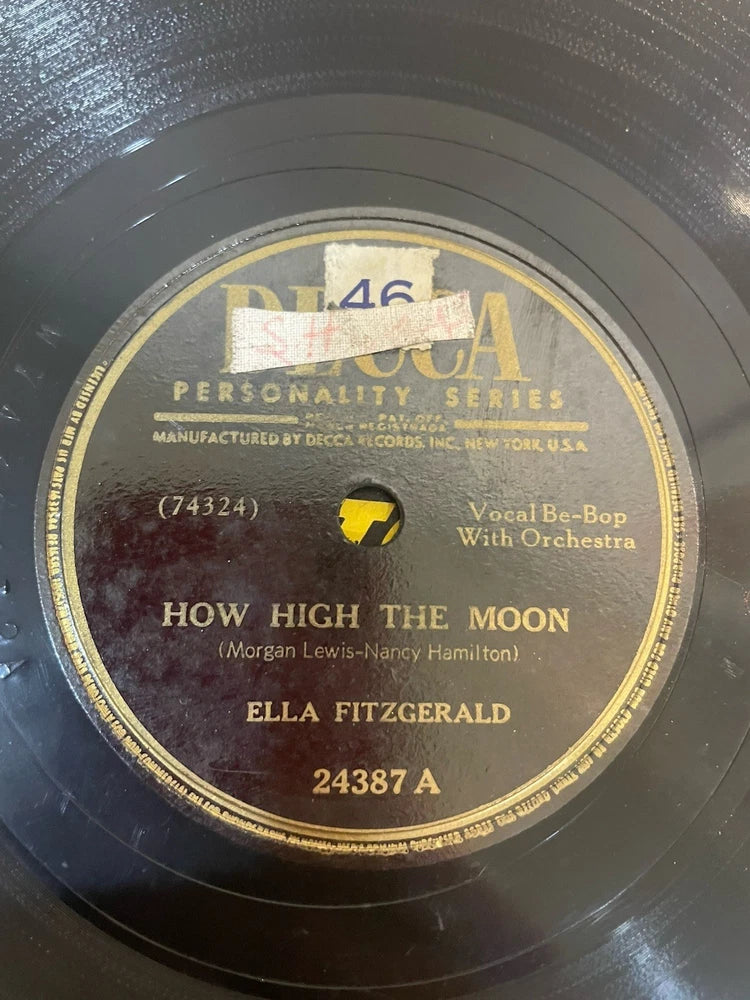 1940s & 50s 78 rpm Shellac Records 10" Jazz & Kids Ella Fitzgerald Bing Crosby