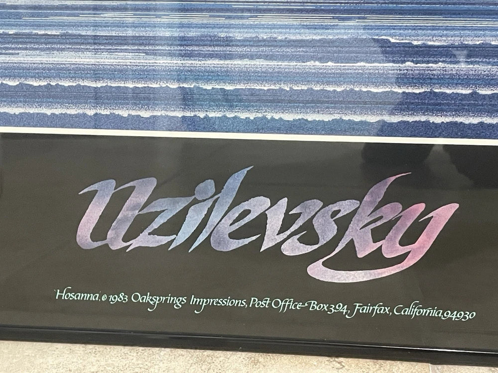 Artist Marcus Uzilevsky Original Hosanna 1983 Exhibition Poster Framed 39x25"