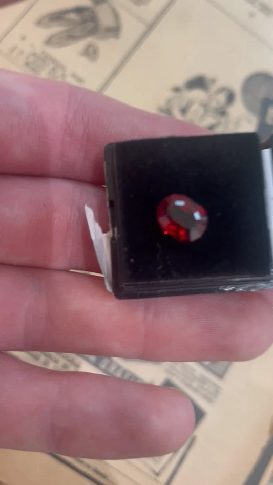 100% Natural 2.36ct 8.5x6.8mm Red Garnet Mozambique Custom Cut Unusual Shape