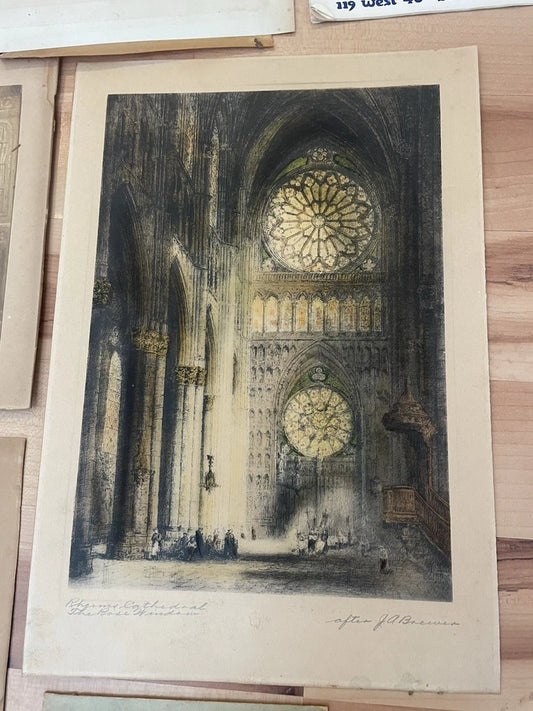 Antique Ephemera & Artwork Job Lot 1800s-1900s Photographs Etchings Lithographs