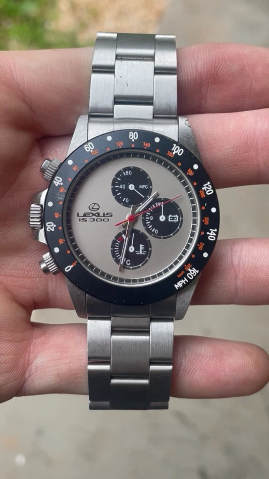 RARE Lexus IS300 Chronograph Wristwatch Analog Display NEW BATTERY SERVICED