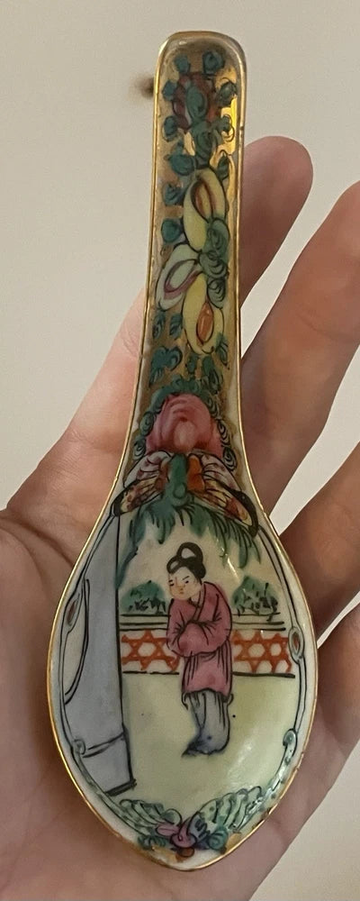 Vintage Hand Painted Decorative Spoon Made In Hong Kong High Detail China