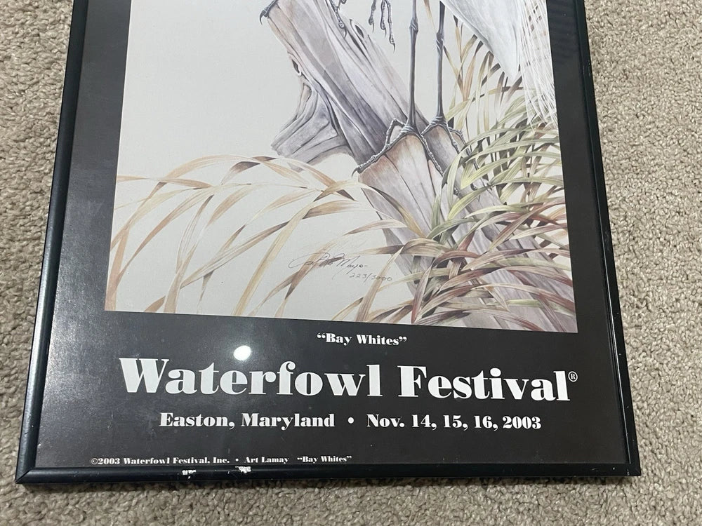 "Bay Whites" Art Lamay Signed Numbered Waterfowl Festival 2003 Easton MD 28x12"