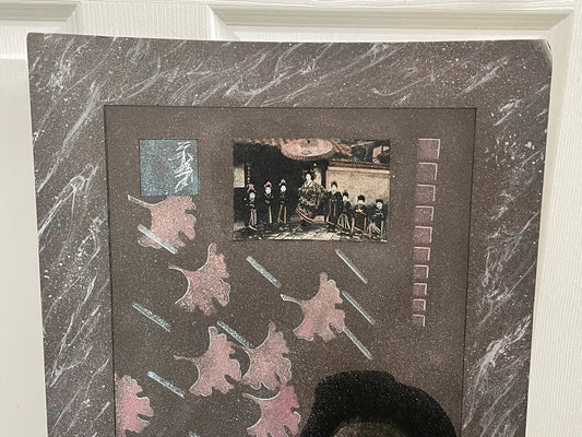 Original Collage Artwork 1985 Artist WES Randy Collett Abstract Futurism 32x16”