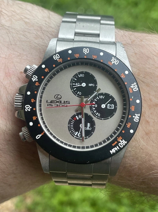 RARE Lexus IS300 Chronograph Wristwatch Analog Display NEW BATTERY SERVICED