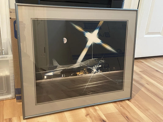 Framed Photograph of Rockwell B-1 Lancer Supersonic Bomber US Air Force 25x21"