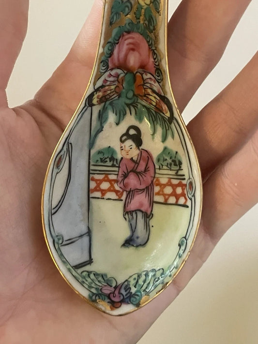 Vintage Hand Painted Decorative Spoon Made In Hong Kong High Detail China