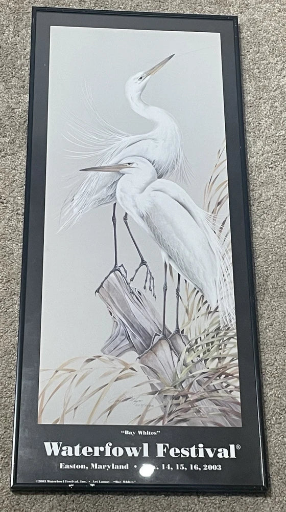"Bay Whites" Art Lamay Signed Numbered Waterfowl Festival 2003 Easton MD 28x12"