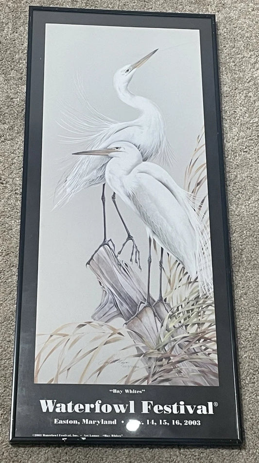 "Bay Whites" Art Lamay Signed Numbered Waterfowl Festival 2003 Easton MD 28x12"