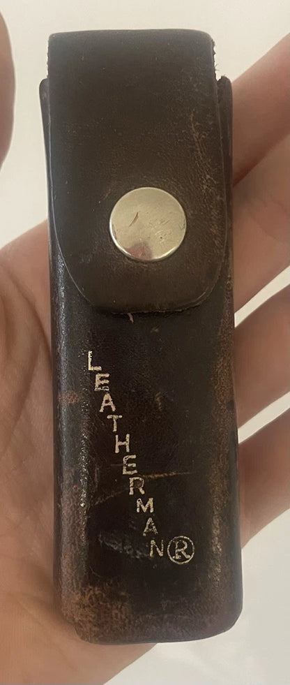 VTG Leatherman Steel Multi-Tool USA Made Portland Oregon Fawcett Leather Case