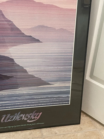 Artist Marcus Uzilevsky Original Hosanna 1983 Exhibition Poster Framed 39x25"