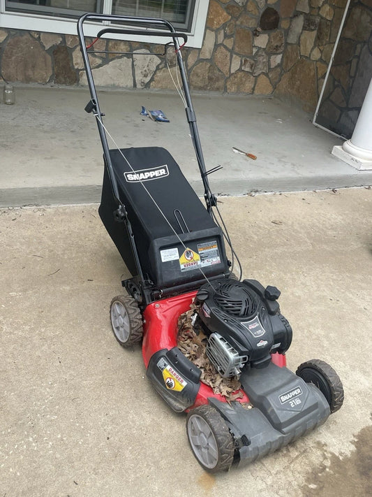 Red Snapper Gas Powered Lawn Mower w Grass Bag Engine Not Running