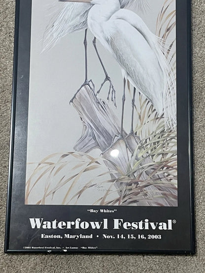 "Bay Whites" Art Lamay Signed Numbered Waterfowl Festival 2003 Easton MD 28x12"