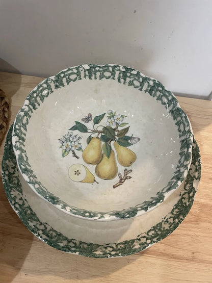 Himark Italy Set Of 3 Large Decorative Fruit Bowls Italian Ceramic Kitchen Bowls
